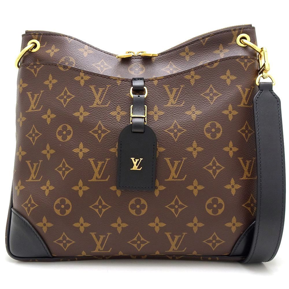 Louis Vuitton Odeon NM MM Monogram Shoulder Bag Brown Noir